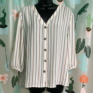 Chic Striped Button-Down Shirt